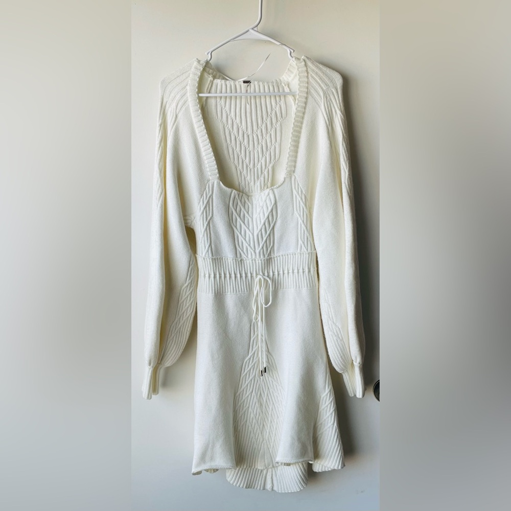 Free People White Long Sleeve Dress - Picture 4 of 10